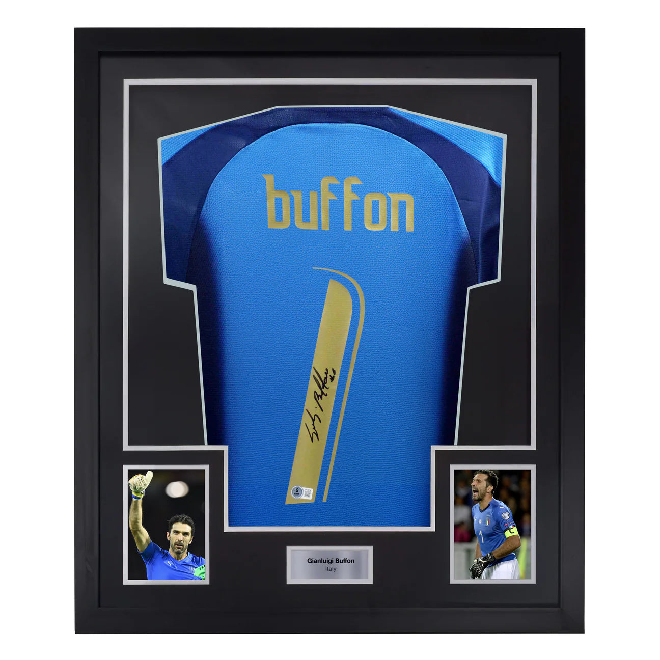 Gianluigi Buffon Signed & Framed Custom Italy Soccer Jersey with Beckett COA