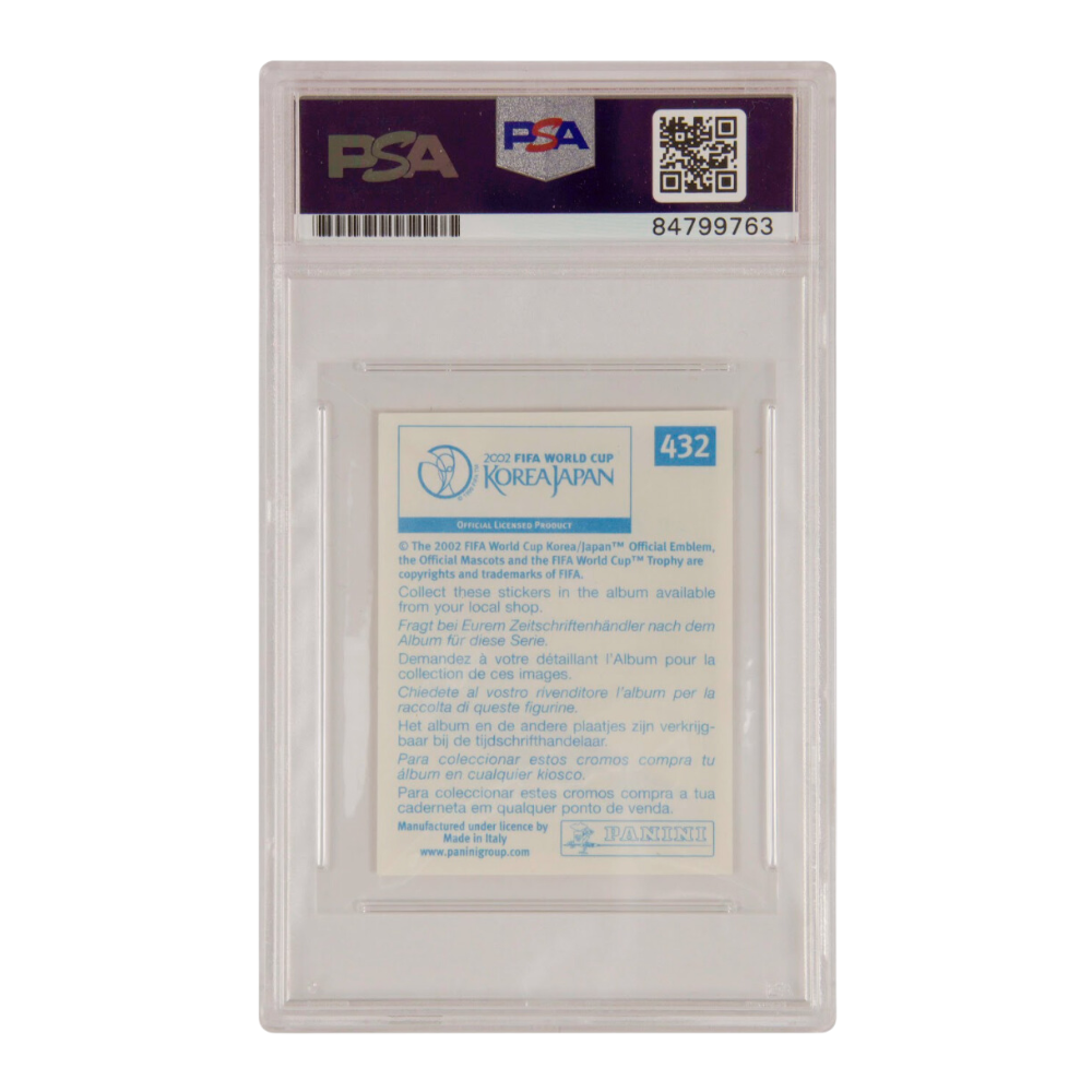 Steven Gerrard Signed 2002 Panini World Cup Soccer Sticker - PSA 10 Autograph