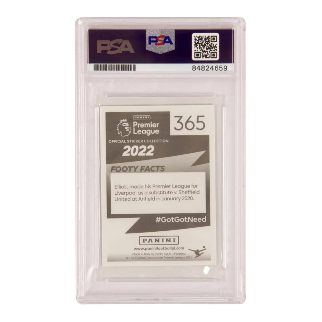 Harvey Elliott Signed Panini EPL Rookie Sticker - PSA 10 Autograph