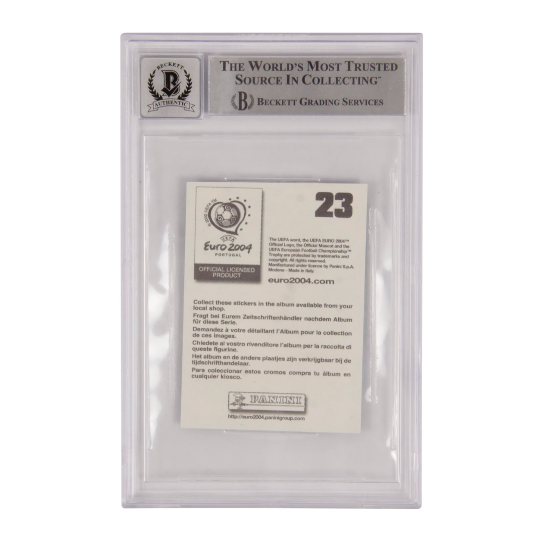 Cristiano Ronaldo Signed 2004 Panini UEFA EURO Sticker - BGS 10 Autograph