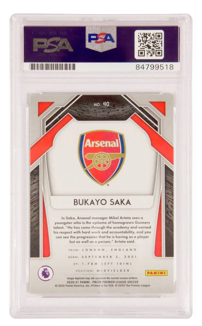 Bukayo Saka Signed 2020-21 Panini Prize EPL – PSA 10 Autograph