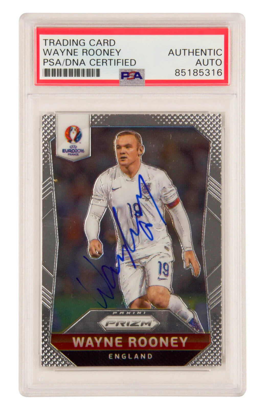 Wayne Rooney Signed 2016 Panini Prize UEFA EURO Competitions – PSA AUTO Authentic