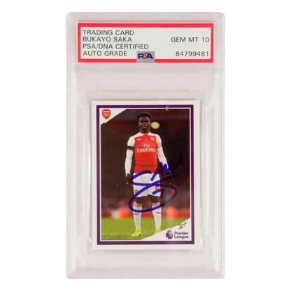 Bukayo Saka Signed 2019 Panini Tabloid Rookie Sticker – PSA 10 Autograph