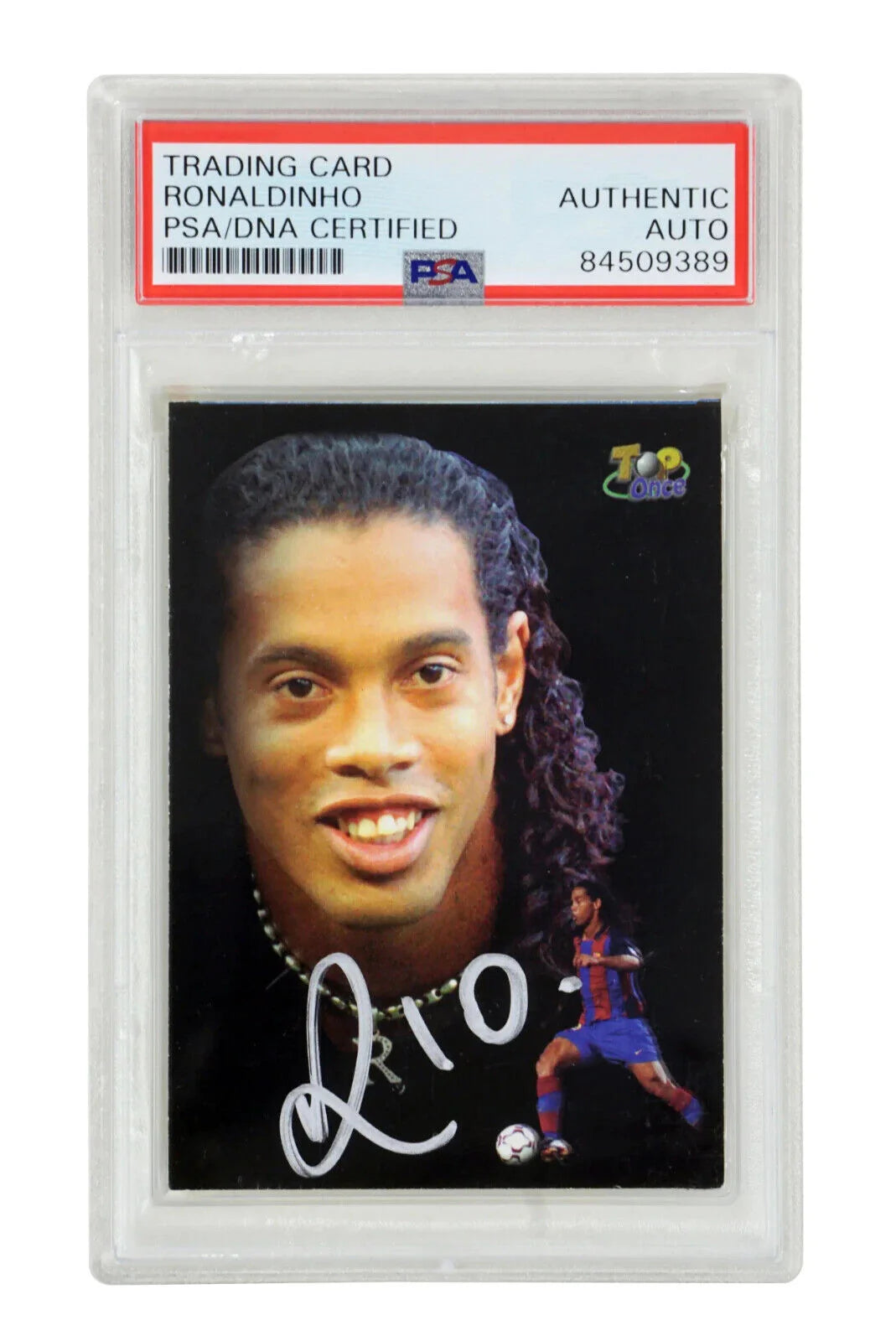 Ronaldinho Signed 2003 Mundircromo Las Fichas De La Liga – PSA AUTO Authentic