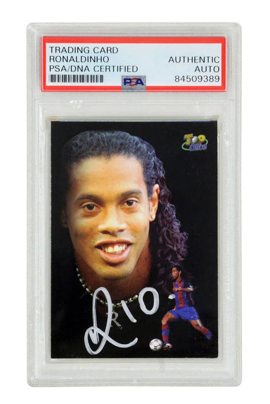 Ronaldinho Signed 2003 Mundircromo Las Fichas De La Liga – PSA AUTO Authentic