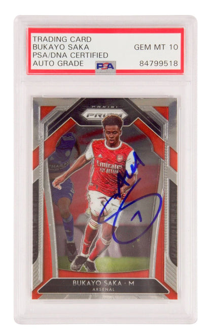 Bukayo Saka Signed 2020-21 Panini Prize EPL – PSA 10 Autograph