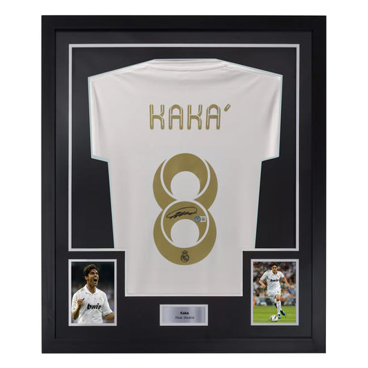 Kaka Signed & Framed Custom Real Madrid Soccer Jersey with Beckett COA