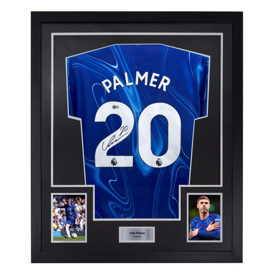 Cole Palmer Signed & Framed Custom Chelsea Soccer Jersey with Beckett COA