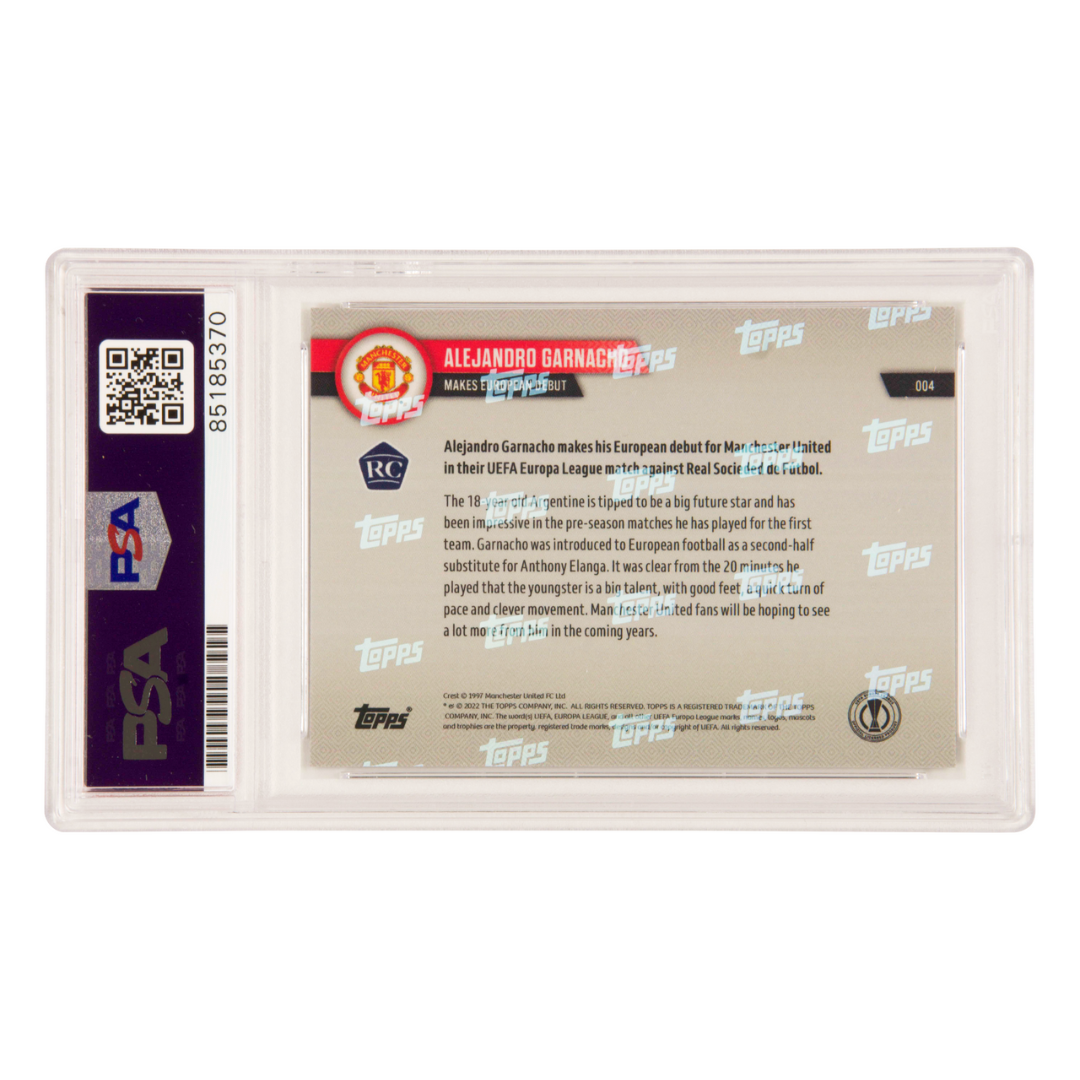 Alejandro Garnacho Signed 2022 Topps Stadium Club Chrome Rookie Card - PSA 10 Autograph