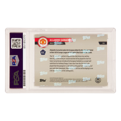 Alejandro Garnacho Signed 2022 Topps Stadium Club Chrome Rookie Card - PSA 10 Autograph