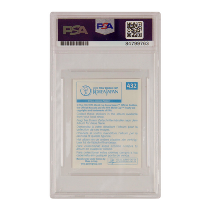 Steven Gerrard Signed 2002 Panini World Cup Soccer Sticker - PSA 10 Autograph