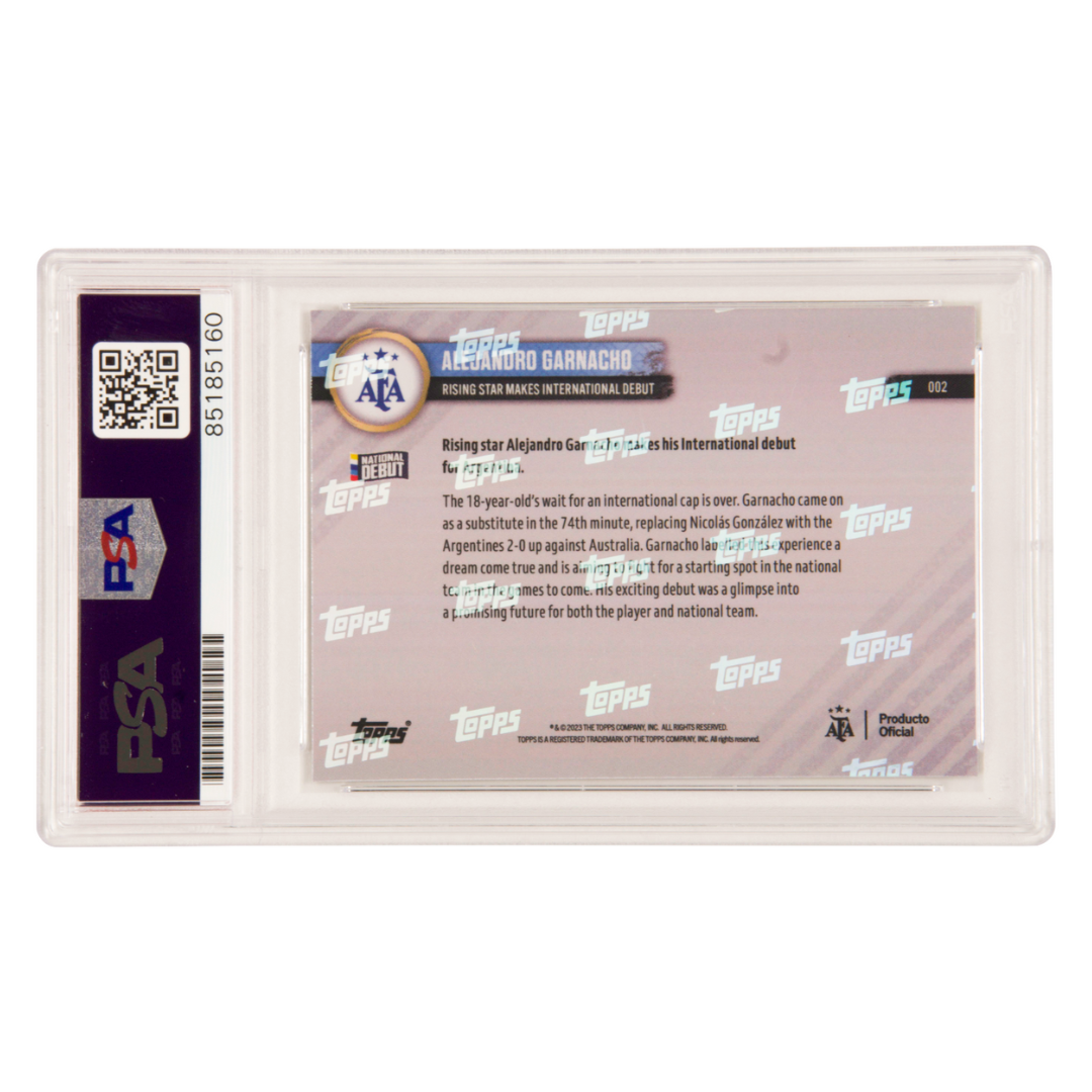 Alejandro Garnacho Signed 2022 Topps Now Argentina Debut Rookie - PSA 10 Autograph