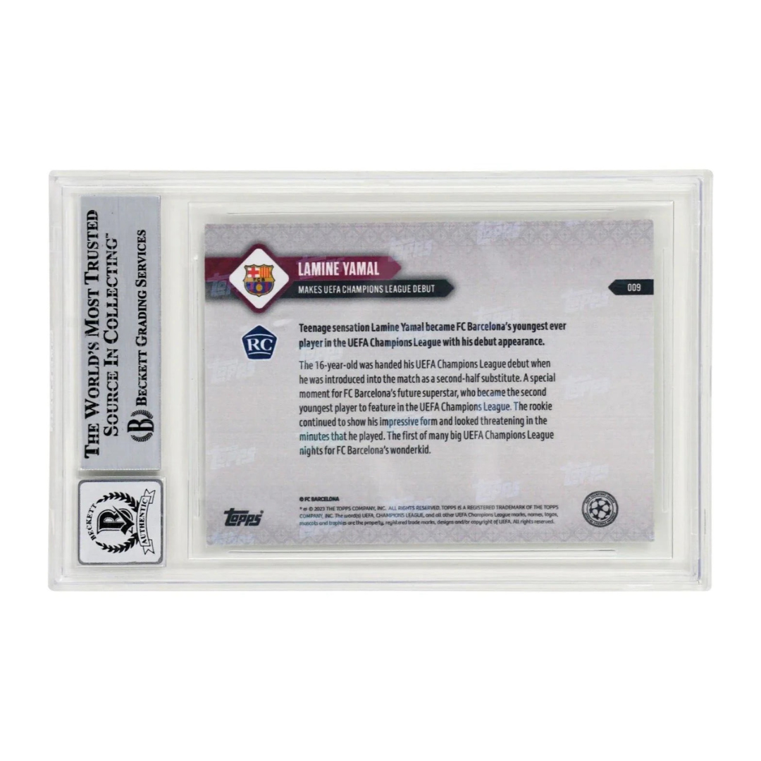 Lamine Yamal Signed 2023-24 Topps Now UCL Rookie Card – BGS 10 Autograph