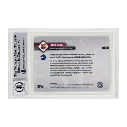 Lamine Yamal Signed 2023-24 Topps Now UCL Rookie Card – BGS 10 Autograph