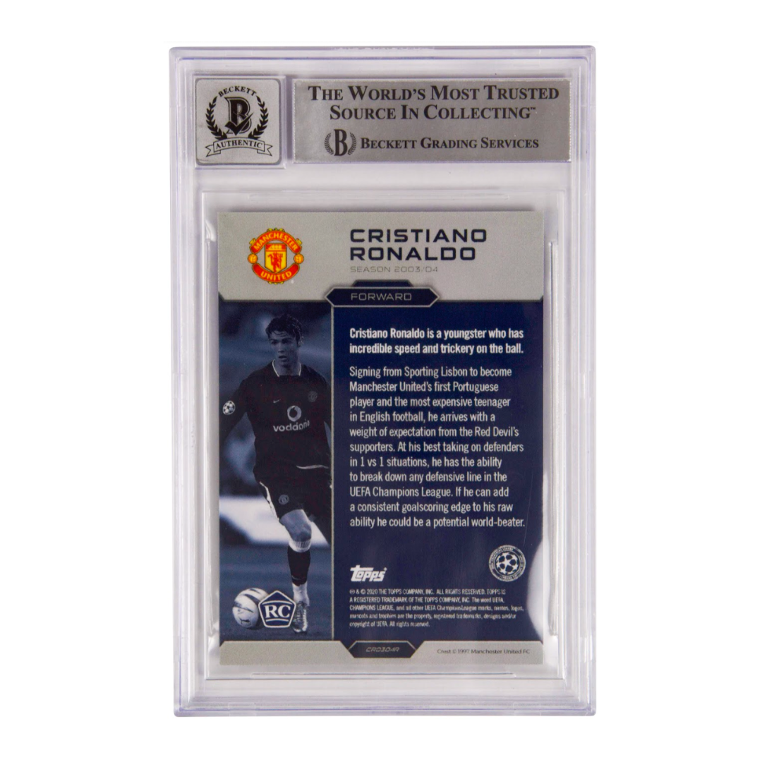 Cristiano Ronaldo Signed 2020 Topps UCL The Lost Rookie - BGS 10 Autograph
