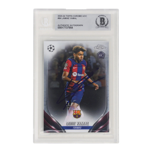 Lamine Yamal Signed 2023-24 Topps Chrome UCC Rookie Card – BGS AUTO Authentic