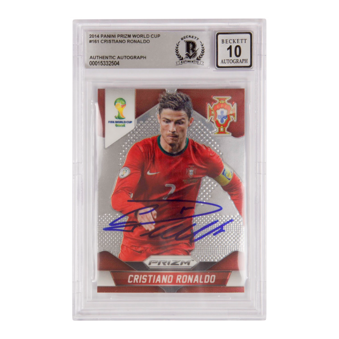 Cristiano Ronaldo Signed 2014 Panini Prizm World Cup - BGS 10 Autograph