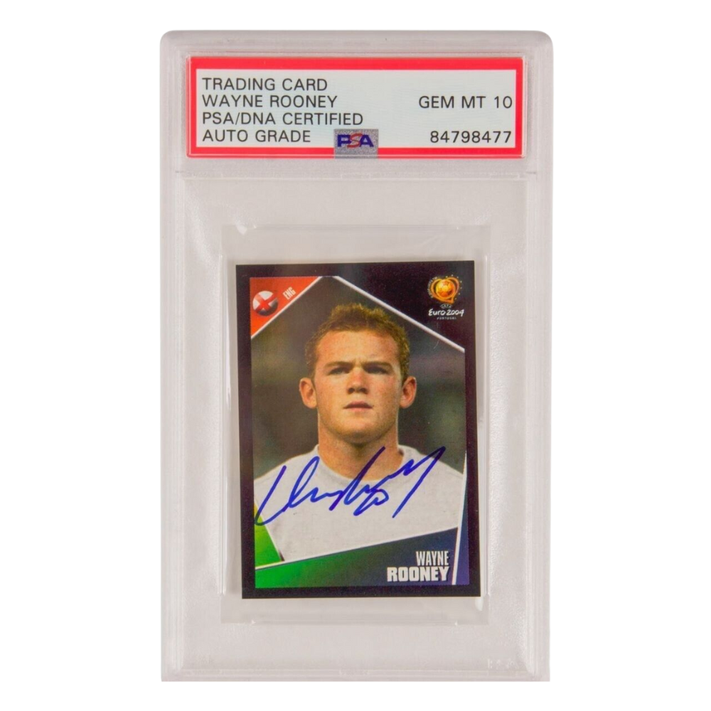 Wayne Rooney Signed Panini Euro 2004 Soccer Sticker - PSA 10 Autograph