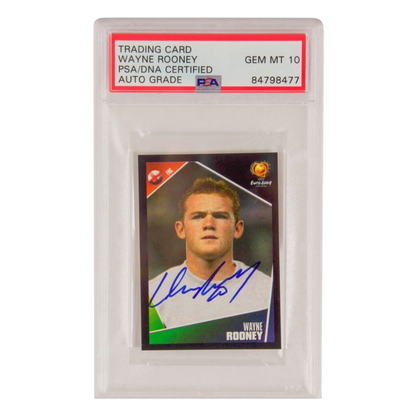 Wayne Rooney Signed Panini Euro 2004 Soccer Sticker - PSA 10 Autograph