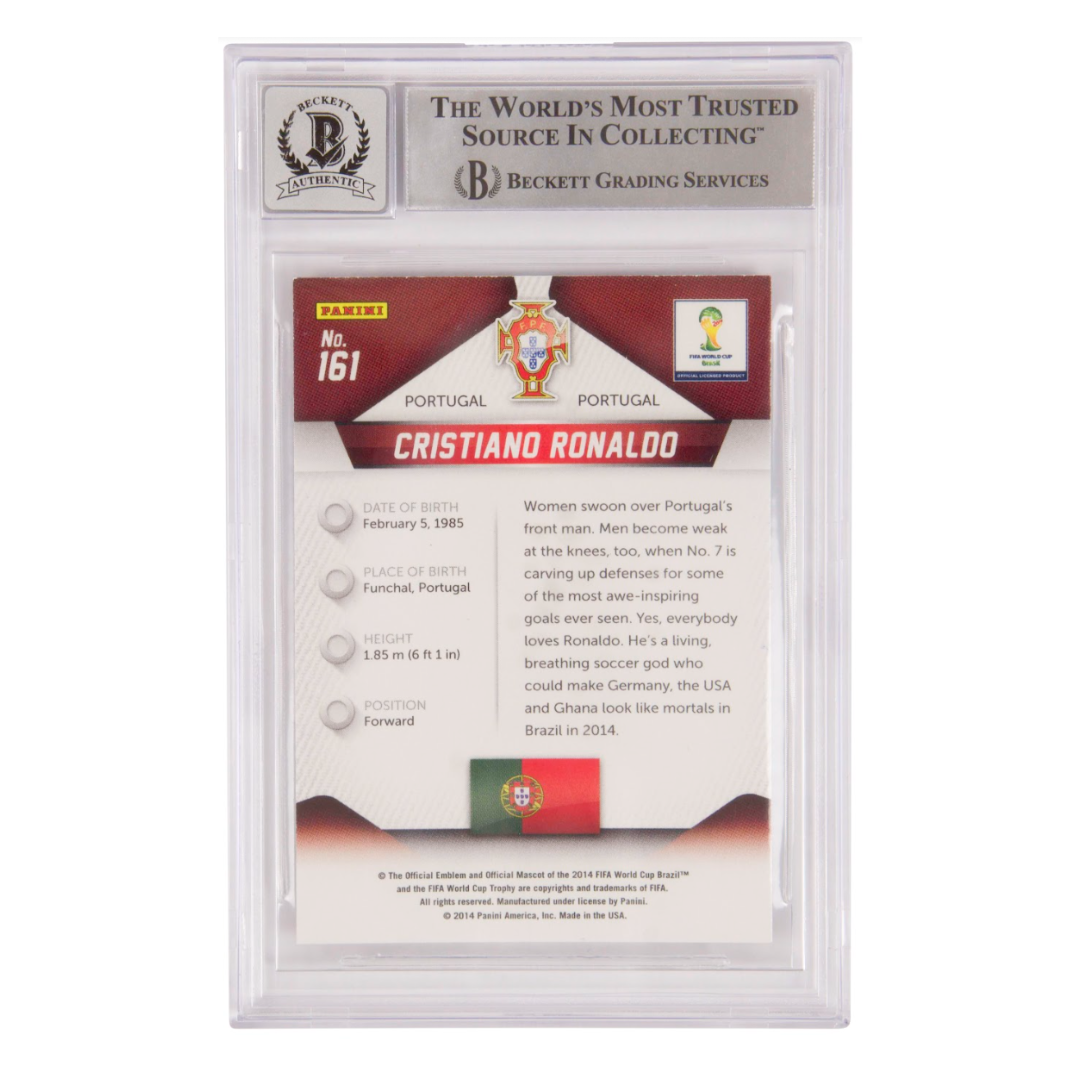 Cristiano Ronaldo Signed 2014 Panini Prizm World Cup - BGS 10 Autograph