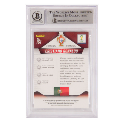 Cristiano Ronaldo Signed 2014 Panini Prizm World Cup - BGS 10 Autograph