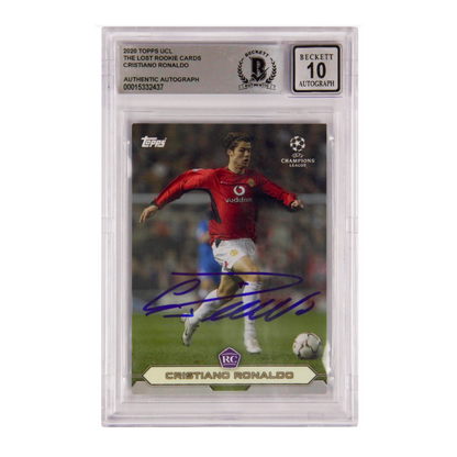 Cristiano Ronaldo Signed 2020 Topps UCL The Lost Rookie - BGS 10 Autograph