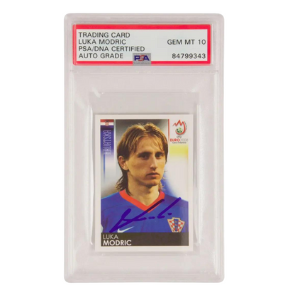 Luka Modric Signed 2008 Panini EURO Sticker - PSA 10 Autograph