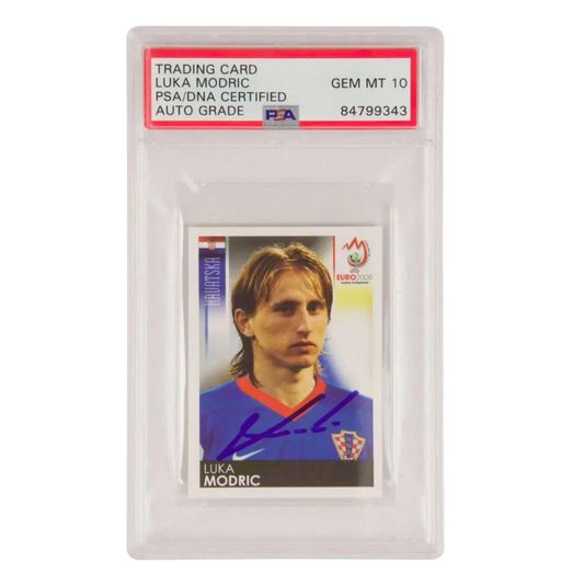 Luka Modric Signed 2008 Panini EURO Sticker - PSA 10 Autograph