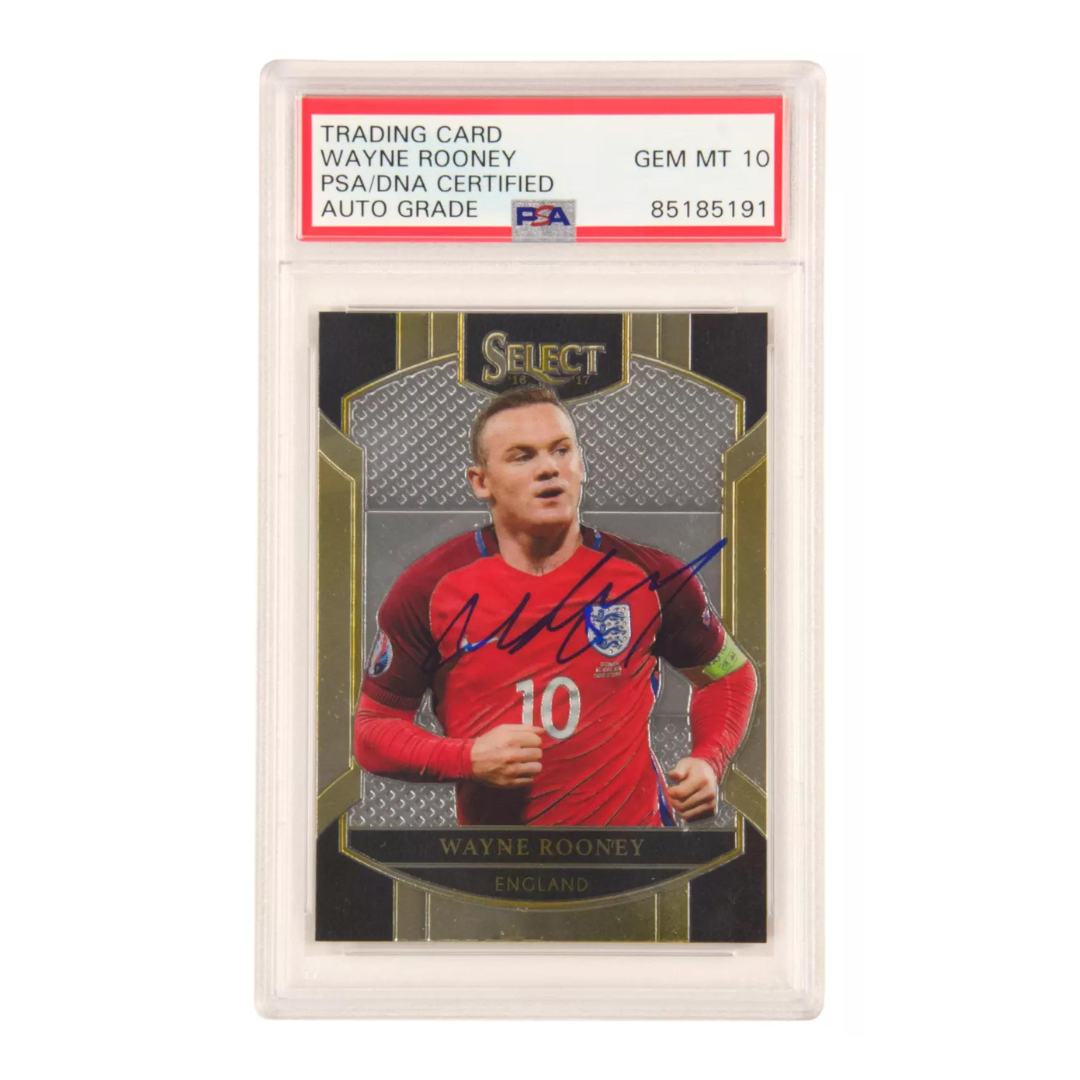 Wayne Rooney Signed Panini 2016 Select Soccer - PSA 10 Autograph