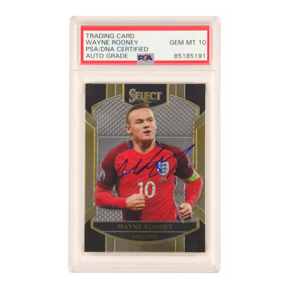 Wayne Rooney Signed Panini 2016 Select Soccer - PSA 10 Autograph